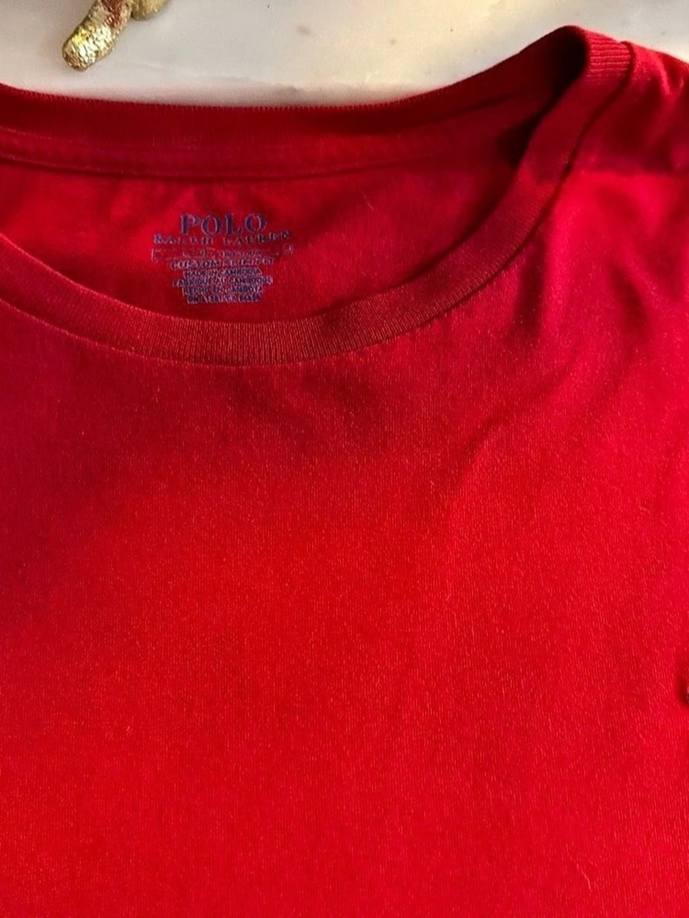 Polo Ralph Lauren Custom Slim Fit Jersey Long-Sleeve T-Shirt Red Large - Picture 2 of 3